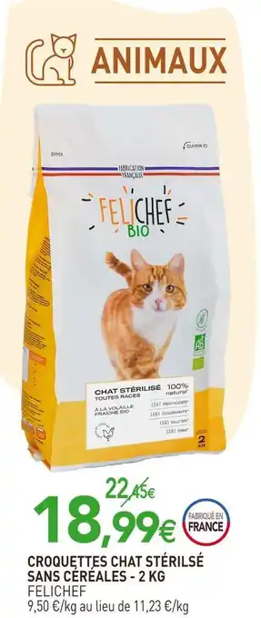 Felichef croquettes chat stérilsé sans céréales