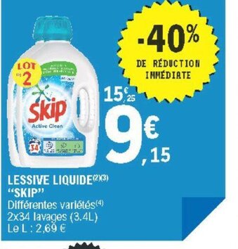 E.Leclerc Lessive Liquide "Skip" offre