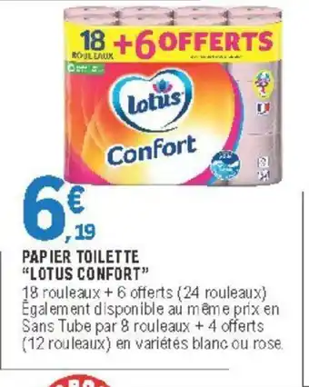 E.Leclerc Papier Toilette "Lotus Confort" offre