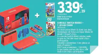 E.Leclerc Console Switch Mario 1 Jeu Au Choix offre