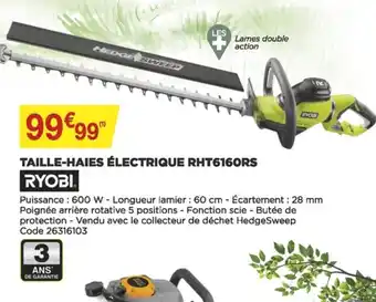 Bricomarché Taille-haies électrique RHT6160RS offre