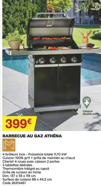 Bricomarché Barbecue au gaz athéna offre