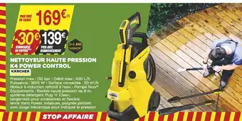 Bricomarché Nettoyeur haute pression K4 power control offre