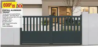 Bricomarché Portail aluminium "Mood" offre