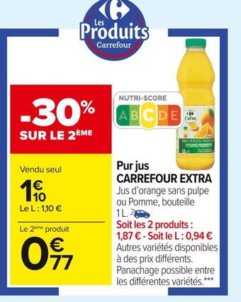 Carrefour Market Carrefour pur jus offre