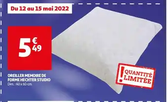 Auchan Hechter studio oreiller memoire de forme offre