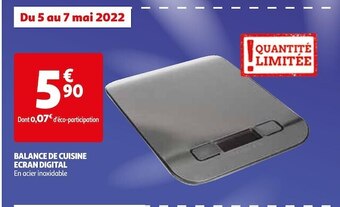 Auchan Balance de cuisine ecran digital offre