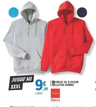 E.Leclerc Sweat ou Blouson Molleton Homme offre