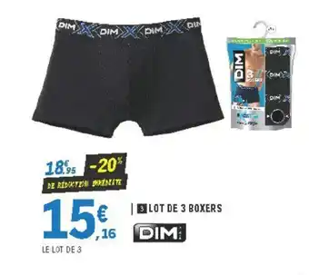 E.Leclerc Lot de 3 Boxers offre