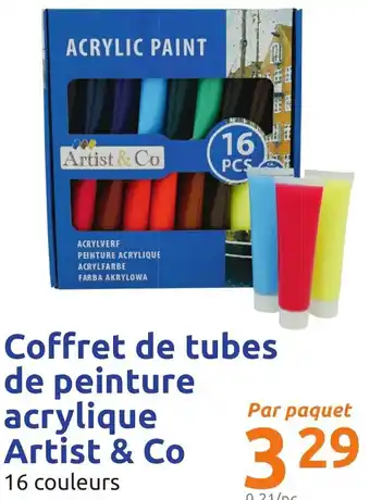 Action Coffret de tubes de peinture offre