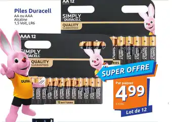 Action Piles duracell offre
