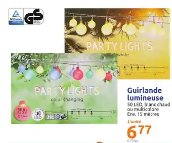 Action Guirlande lumineuse offre