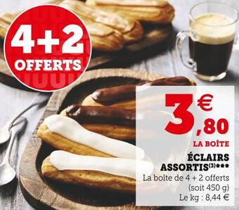 Super U Éclairs assortis offre