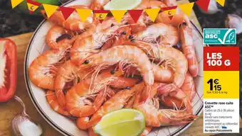 Carrefour Crevette rose cuite asc offre