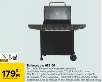 Carrefour Barbecue gaz gz5100 offre