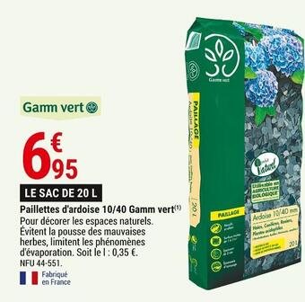 Gamm vert Gamm vert paillettes d'ardoise 10/40 offre
