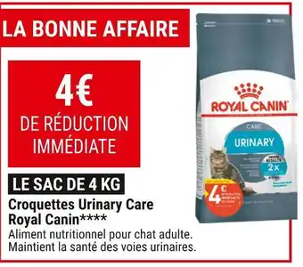 Gamm vert Royal canin bon plan sur les croquettes urinary care royal canin offre