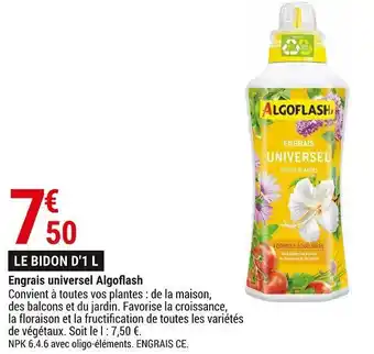 Gamm vert Algoflash engrais universel offre