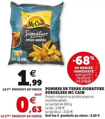 Super U Mccain pommes de terre signature surgelées offre