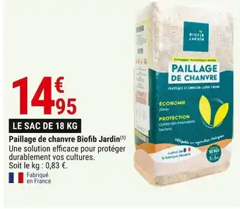 Gamm vert Biofib jardin paillage de chanvre offre
