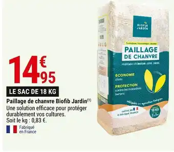 Gamm vert Biofib jardin paillage de chanvre offre