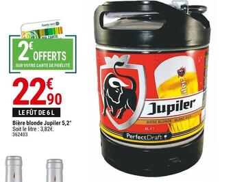 Gamm vert Jupiler bière blonde 5,2° offre