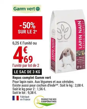 Gamm vert Gamm vert repas complet offre