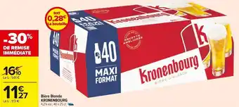 Carrefour Kronenbourg bière blonde offre