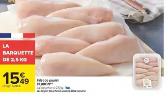 Carrefour Plukon filet de poulet offre