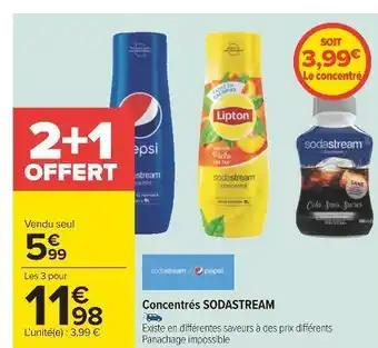 Carrefour Sodastream concentrés offre
