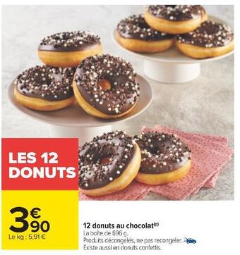 12 donuts au chocolat