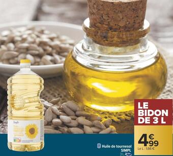Carrefour Simpl huile de tournesol offre