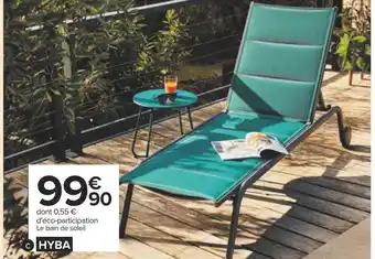 Carrefour Hyba bain de soleil matelassé offre