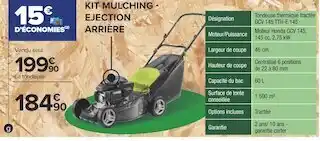 Carrefour Tondeuse thermique 120cc offre