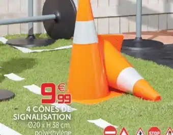 Gifi 4 Cônes de Signalisation offre