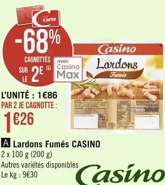 Géant Casino Lardons fumés offre