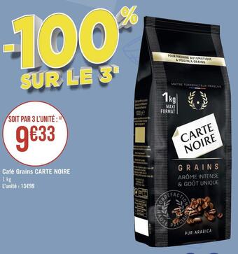 Géant Casino Carte noire café grains offre
