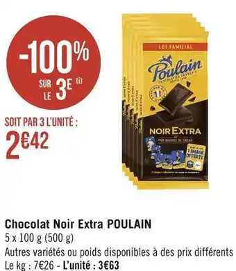 Poulain chocolat noir extra
