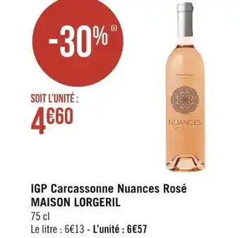 Géant Casino Maison lorgeril igp carcassonne nuances rosé offre