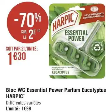 Harpic bloc wc essential power parfum eucalyptus*