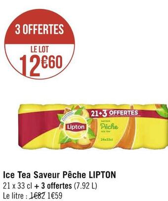 Géant Casino Lipton ice tea saveur pêche offre