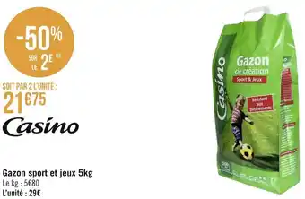 Géant Casino Casino gazon sport et jeux offre