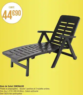 Géant Casino Bain de soleil smeraldo offre