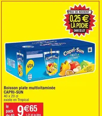Cora x Carrefour Boisson Plate Multivitaminée Capri-Sun offre