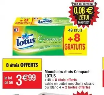 Cora x Carrefour Mouchoirs étuis Compact offre