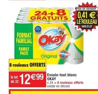 Cora x Carrefour Essuie-Tout Blanc Okay offre