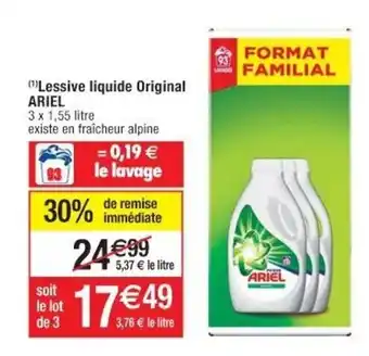 Cora x Carrefour Lessive Liquide Original offre