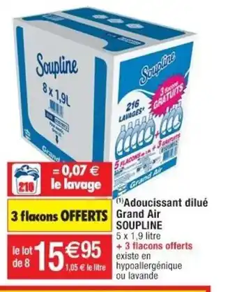 Adoucissant Dilué Grand Air Soupline