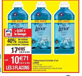 Cora x Carrefour Adoucissant Envolée d'Air offre