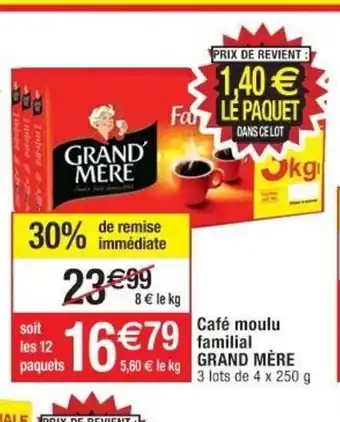 Cora x Carrefour Café Moulu Familial offre